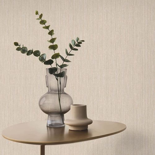 Non-woven Wallpaper Plain Beige Grey Glitter 10590-02