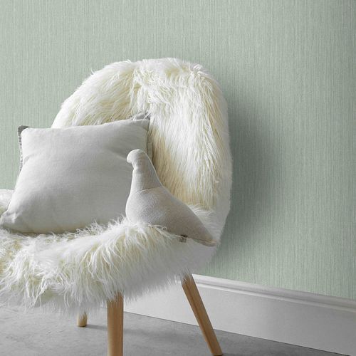 Non-woven Wallpaper Plain Light Green Glitter 10590-07