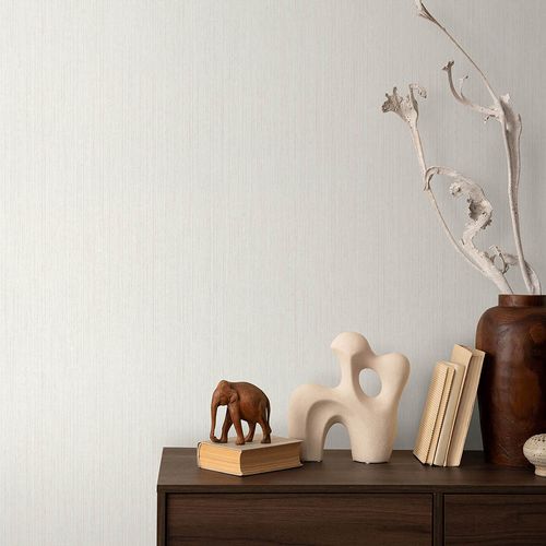 Non-woven Wallpaper Plain Cream Beige Glitter 10590-14