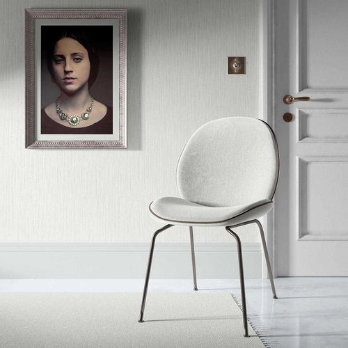 Vliestapete Uni Streifen Hellgrau Beige Glitzer 10590-31 Zimmer