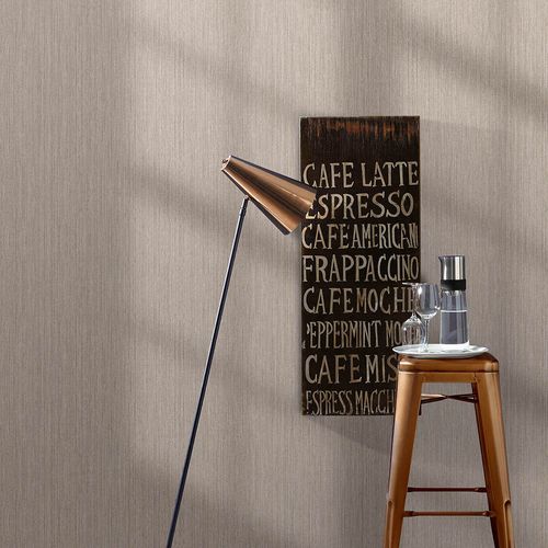 Non-woven Wallpaper Plain Brown Beige Glitter 10590-32