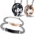Partner Schmuck-Set Edelstahl Freundschaft Halsketten und Armbänder Kette Kreuz Gravur Liebe Love Zirkonia Partner Schmuck-Set Edelstahl Freundschaft Halsketten und Armbänder Kette Kreuz Gravur Liebe Love Zirkonia