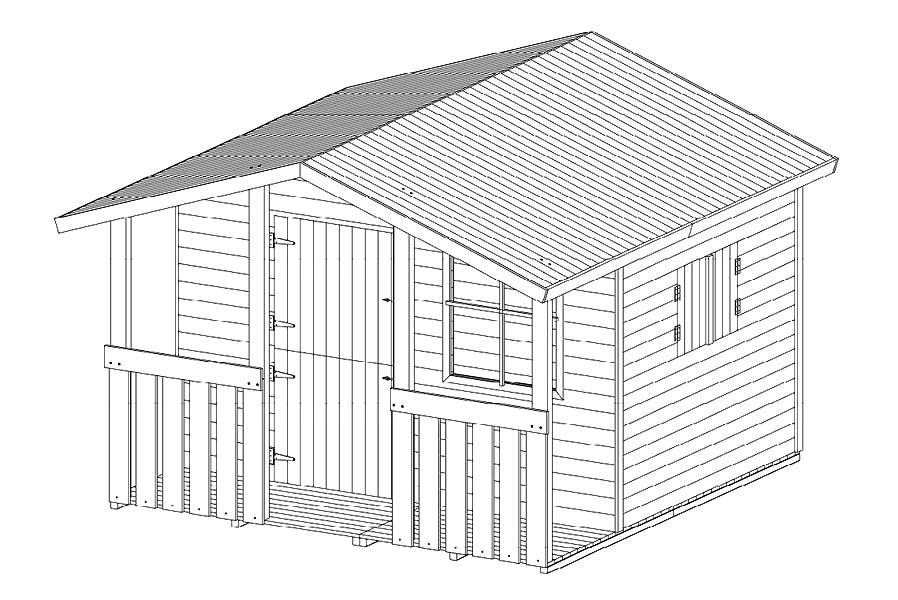 Spielhaus Holz 207x200 Cm Kinderspielhaus Lisa Spielturm Aus