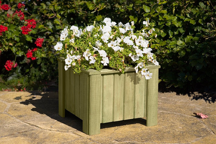 Pflanzkasten viereckig quadratisch 40x40 cm 31,5 cm hoch Blumenkasten