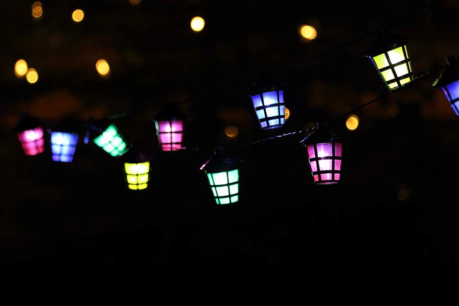 LED-lampion-Lichterkette-mit-20 Laternen