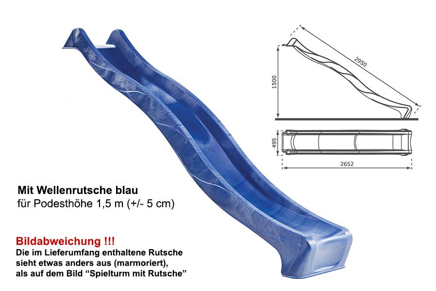Spielturm mit Schaukel und Rutsche TÜV Holz KDI Gartenpirat Premium S