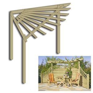 Pergolen aus Holz mit Rankgitter