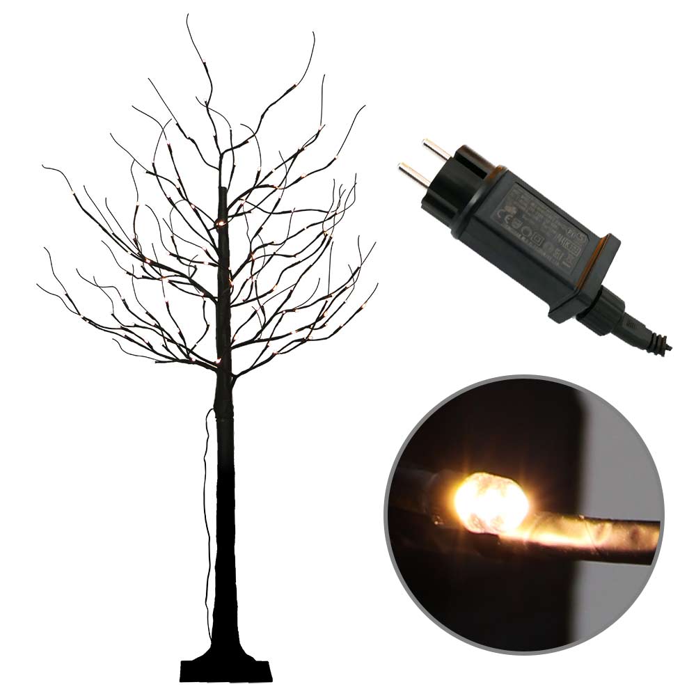 LED-Baum mit starkem Stamm schwarz  Spielturm aus Holz für den Garten  kaufen