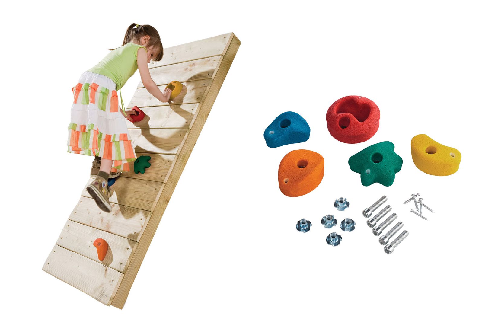 Spielturmking Klettersteine 5-30 Stück | Klettergriffe Inkl. Befestigungsmaterial | Outdoor