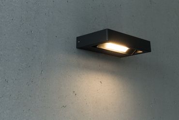 LED Wandleuchte Cordoba 12W IP54 360° schwenkbar anthrazit