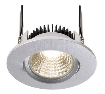 LED Deckeneinbauleuchte COB 68 24V rund silber gebürstet D 85mm 4,5 Watt 4000 K IP20