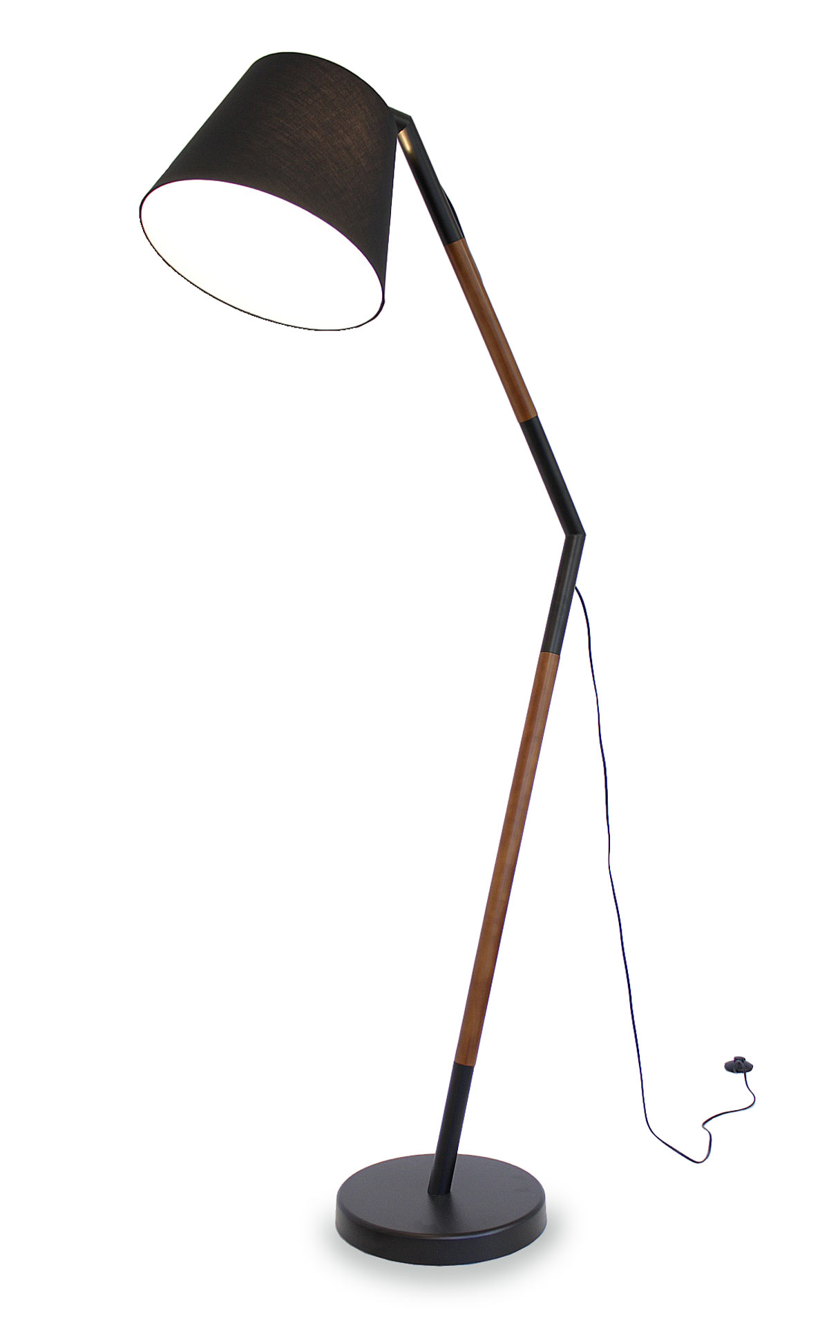 Paket] Stehleuchte Bogenleuchte Asseri braun + schwarz Textil-Lampenschirm  189 cm 10954 | Kiom24 Designlamps