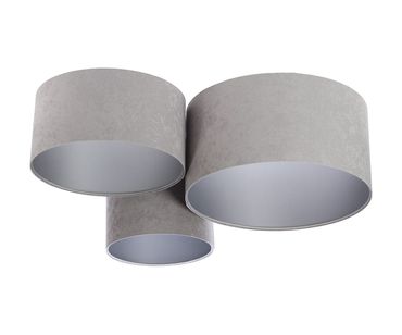 Plafonnier PlaMian velours grey et silver Ø 91cm 10996