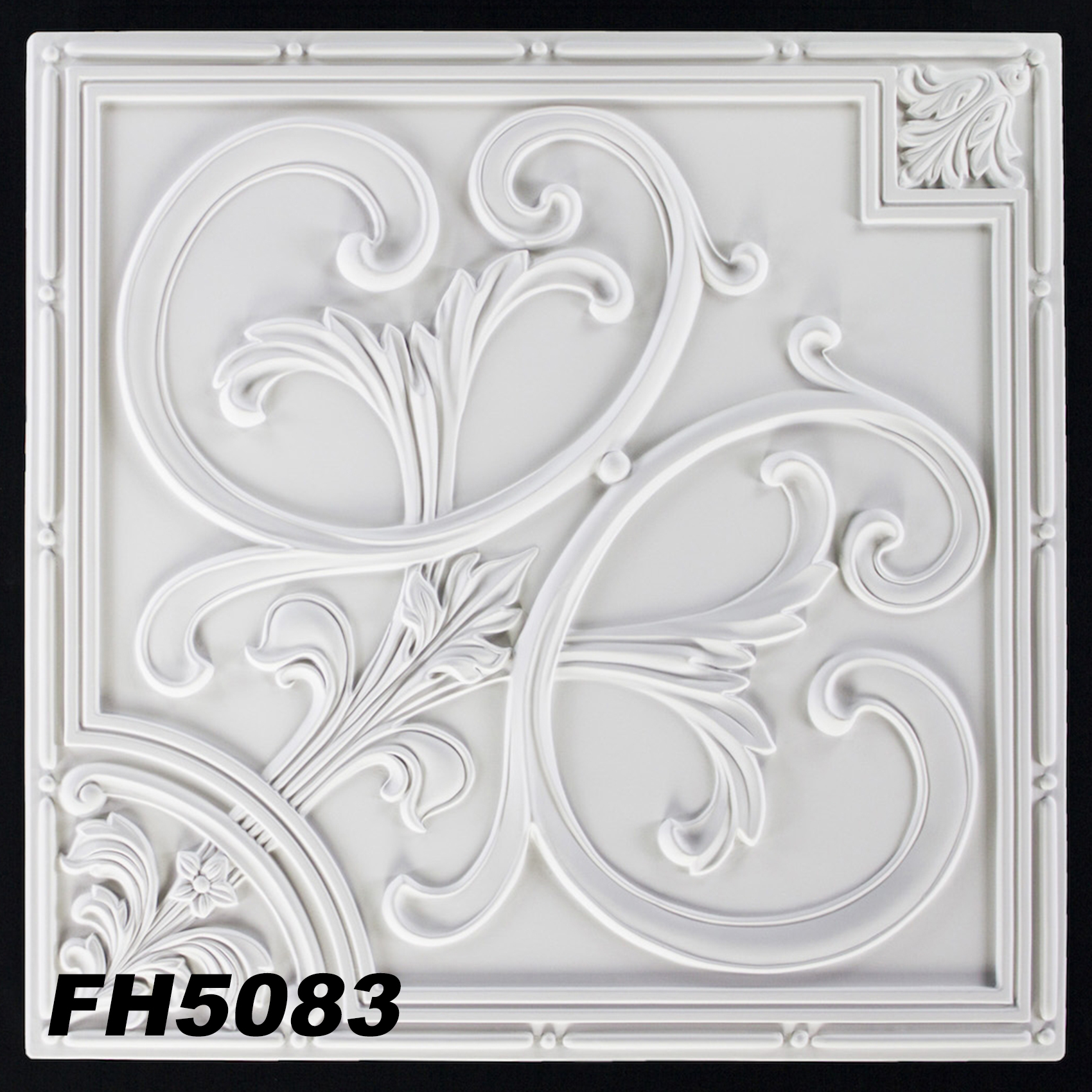 1 PU Platte Deckenplatte Dekorplatte Stuck Dekor Polyurethane 60x60cm