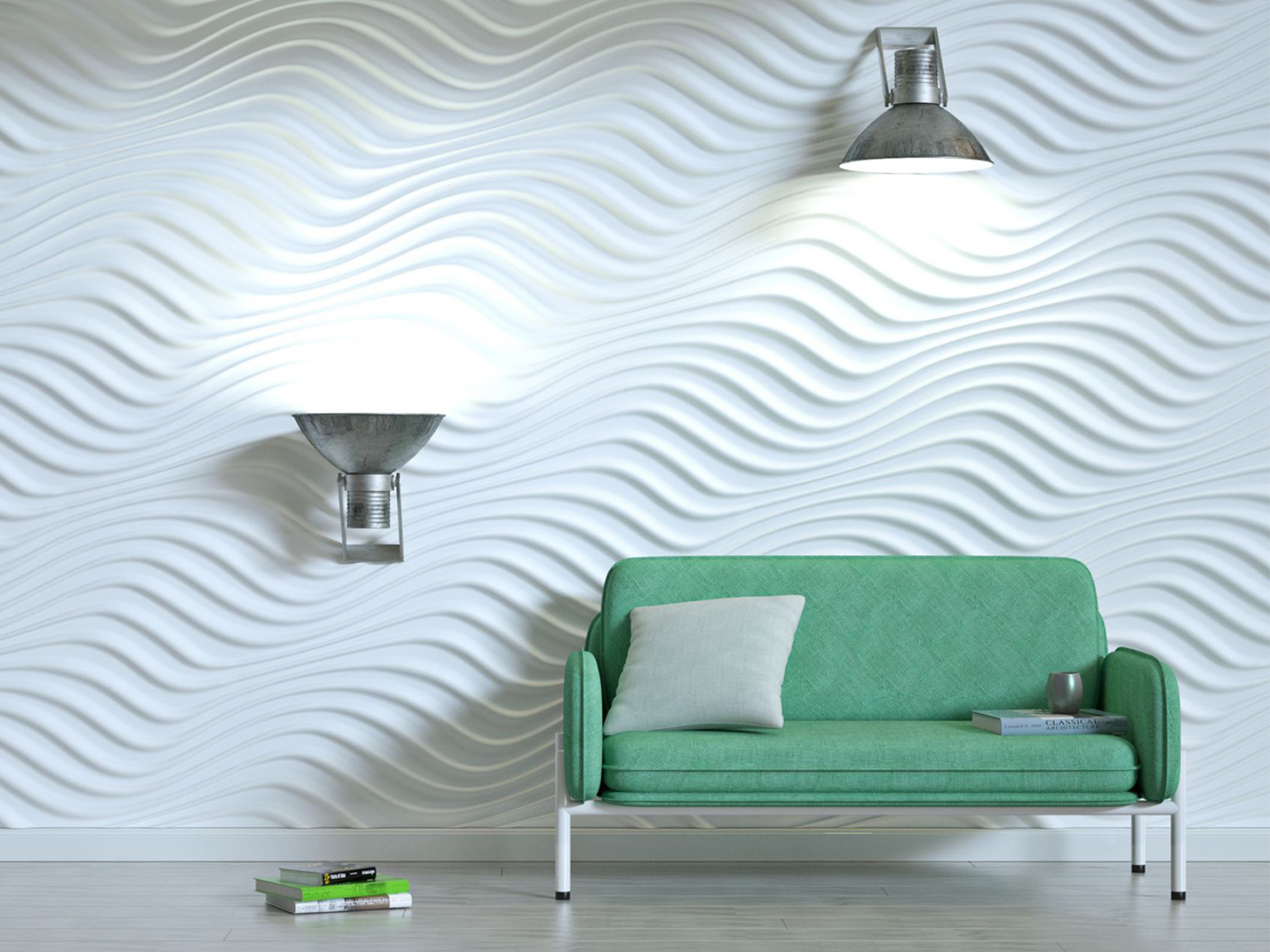 3D-Wandpaneele mit Struktur