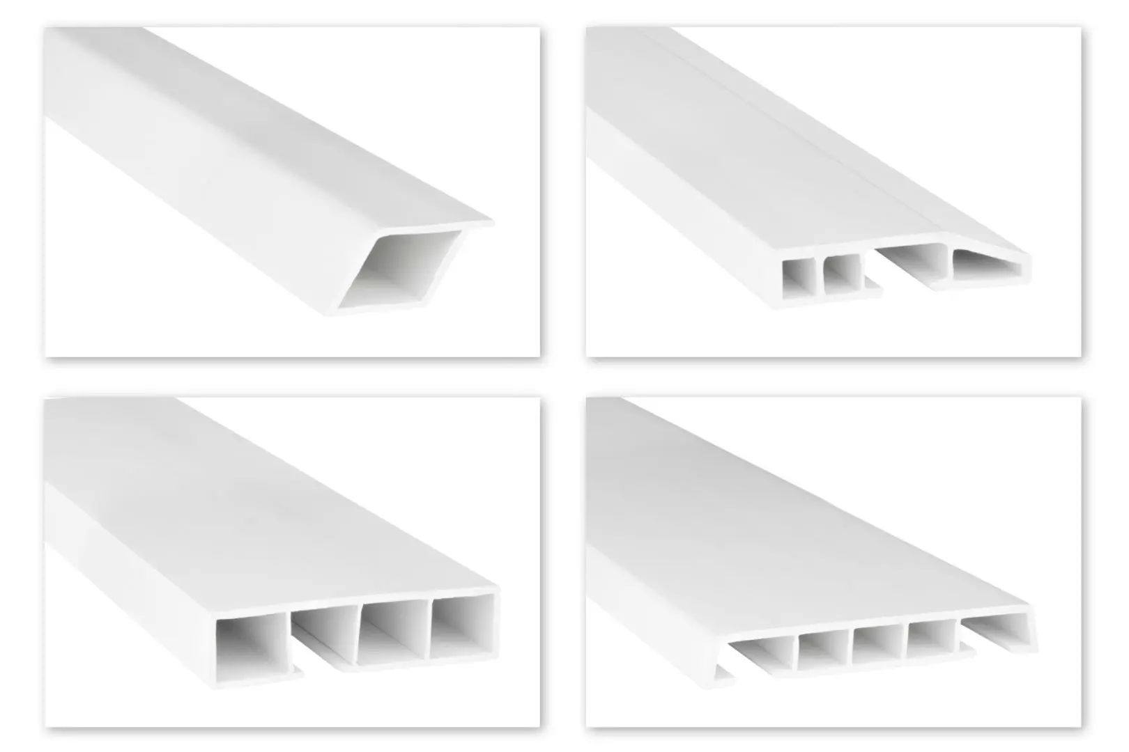 Hohlkammerleisten PVC weiß