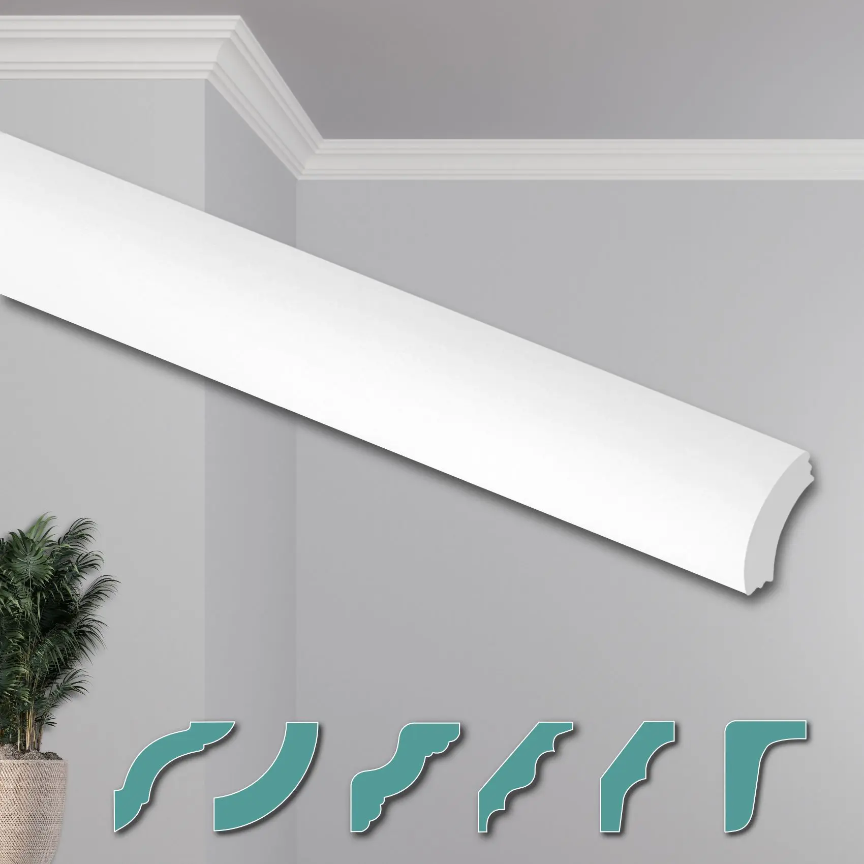 HEXiMO Deckenleisten modern XPS