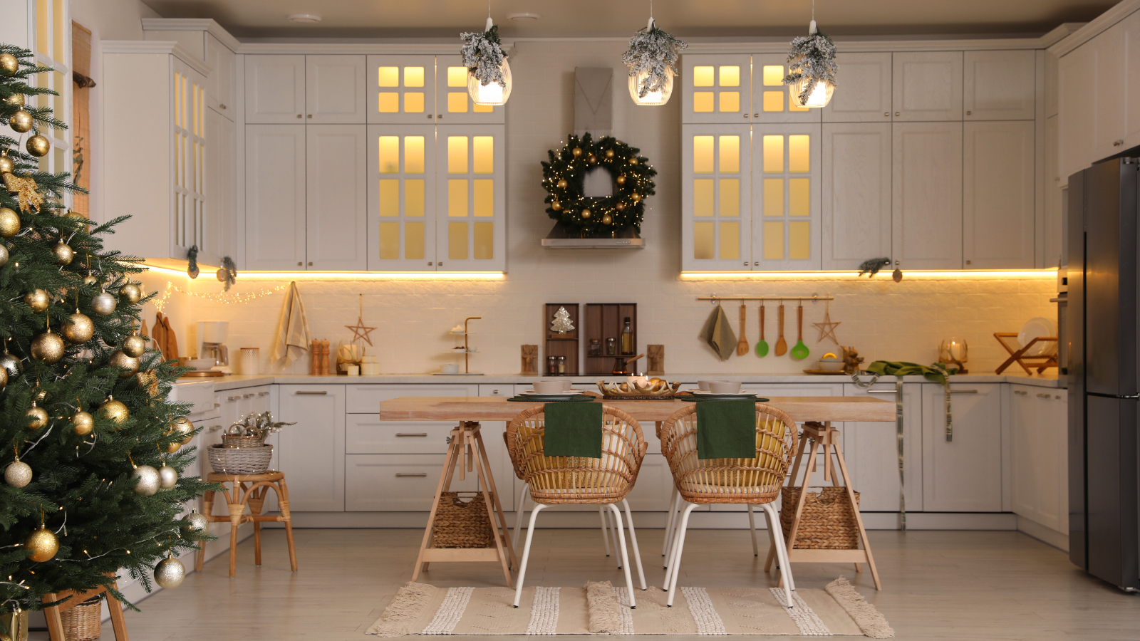 Indirekte Weihnachtsbeleuchtung mit LED-Profilen