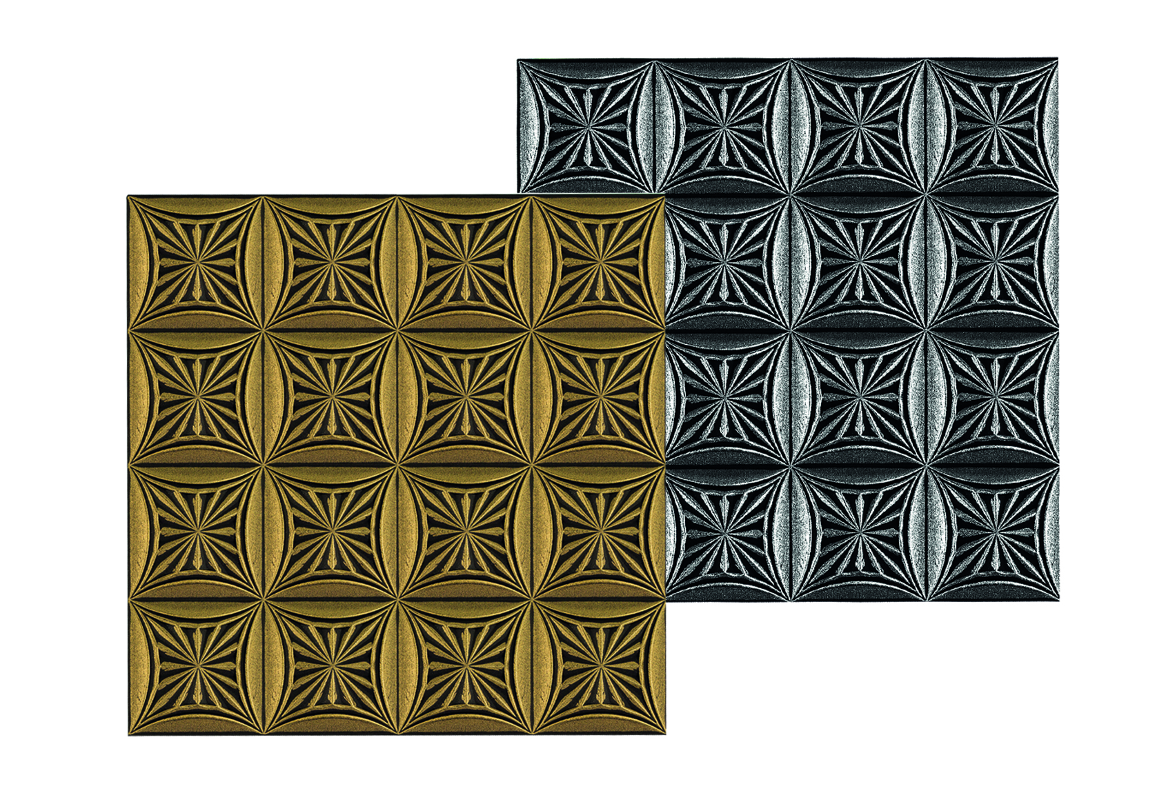 2 qm Deckenplatten Styroporplatten Dekor Stuck Decke Platten 50x50cm Nr