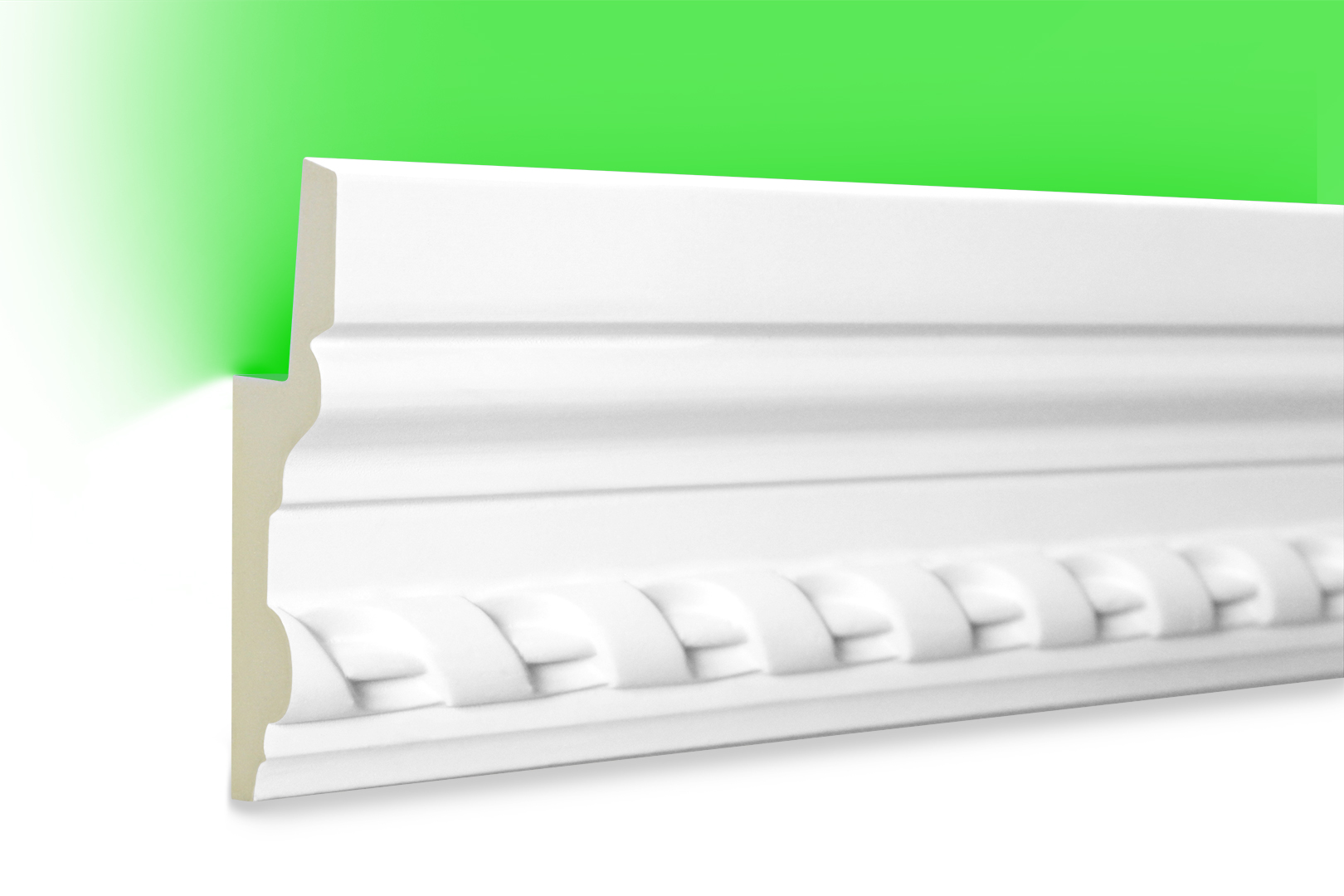 PU Stuckleiste indirekte Beleuchtung stoßfest 105x35 LED-5 10 Meter LED Profil