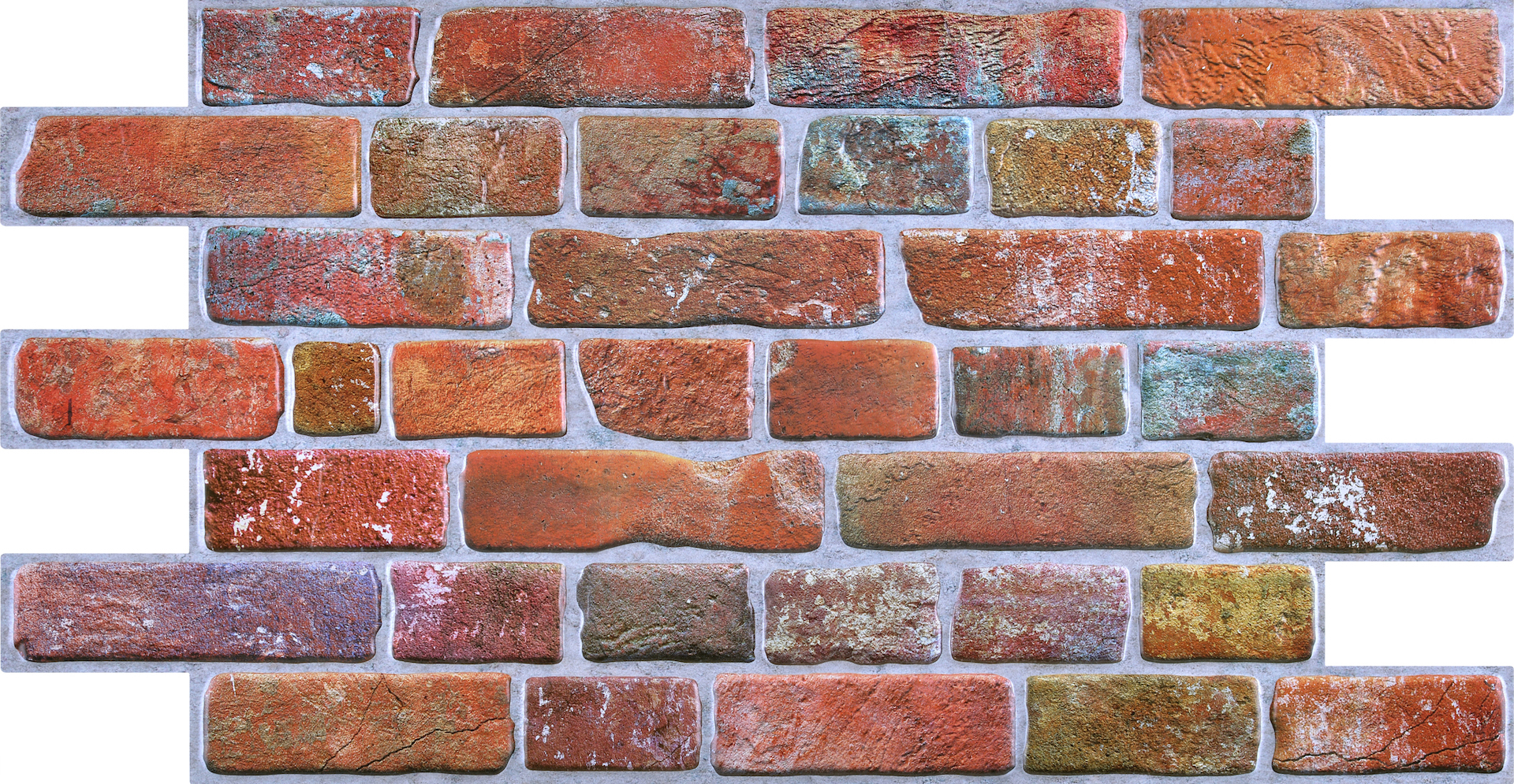 Dekor Paneele | Ziegel | Wand | Platte | PVC | stabil | 95x50cm | Regul