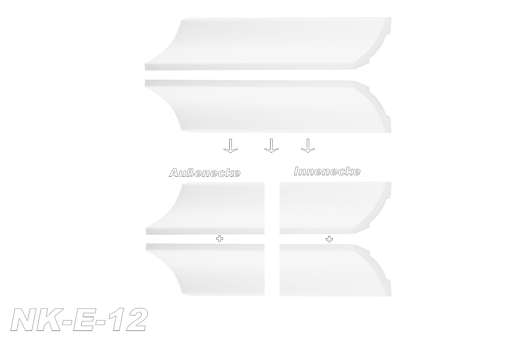 MARBET DESIGN Stuckleisten XPS Styropor weiß 2 Meter Deckenleisten  Wandleisten E-Leisten Modelle