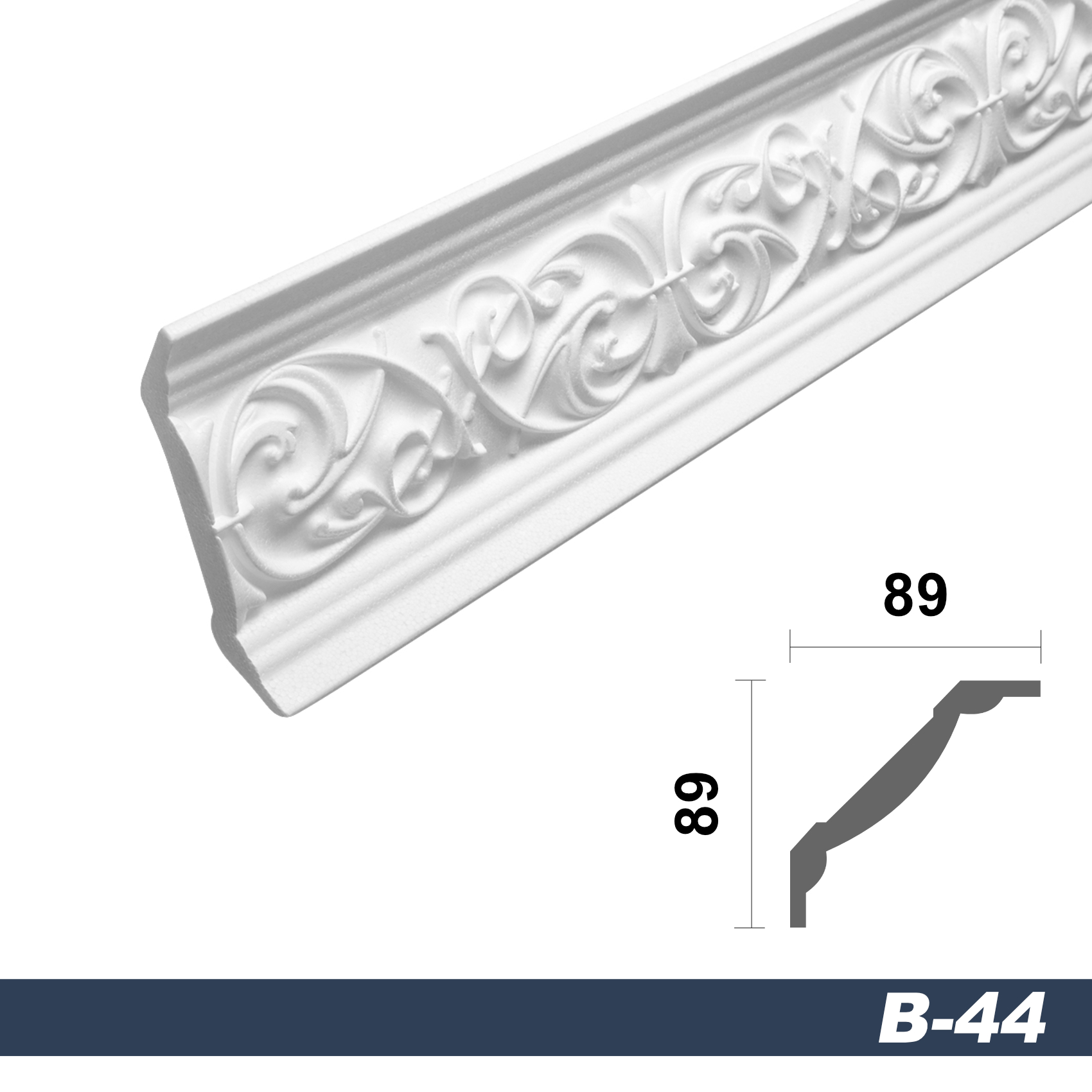 Marbet Deckenleiste B-01 Weiß - 20 Meter Stuckleisten Aus Styropor