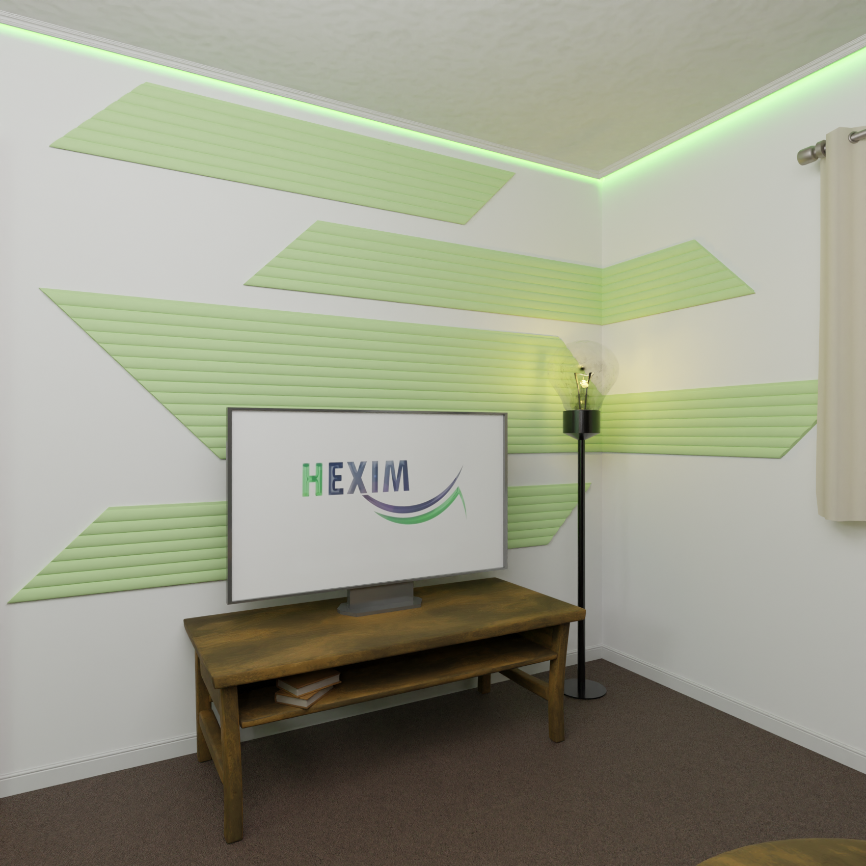 HEXIM Akustikpaneele 1,48 m² Lamellenwand Paneele MDF