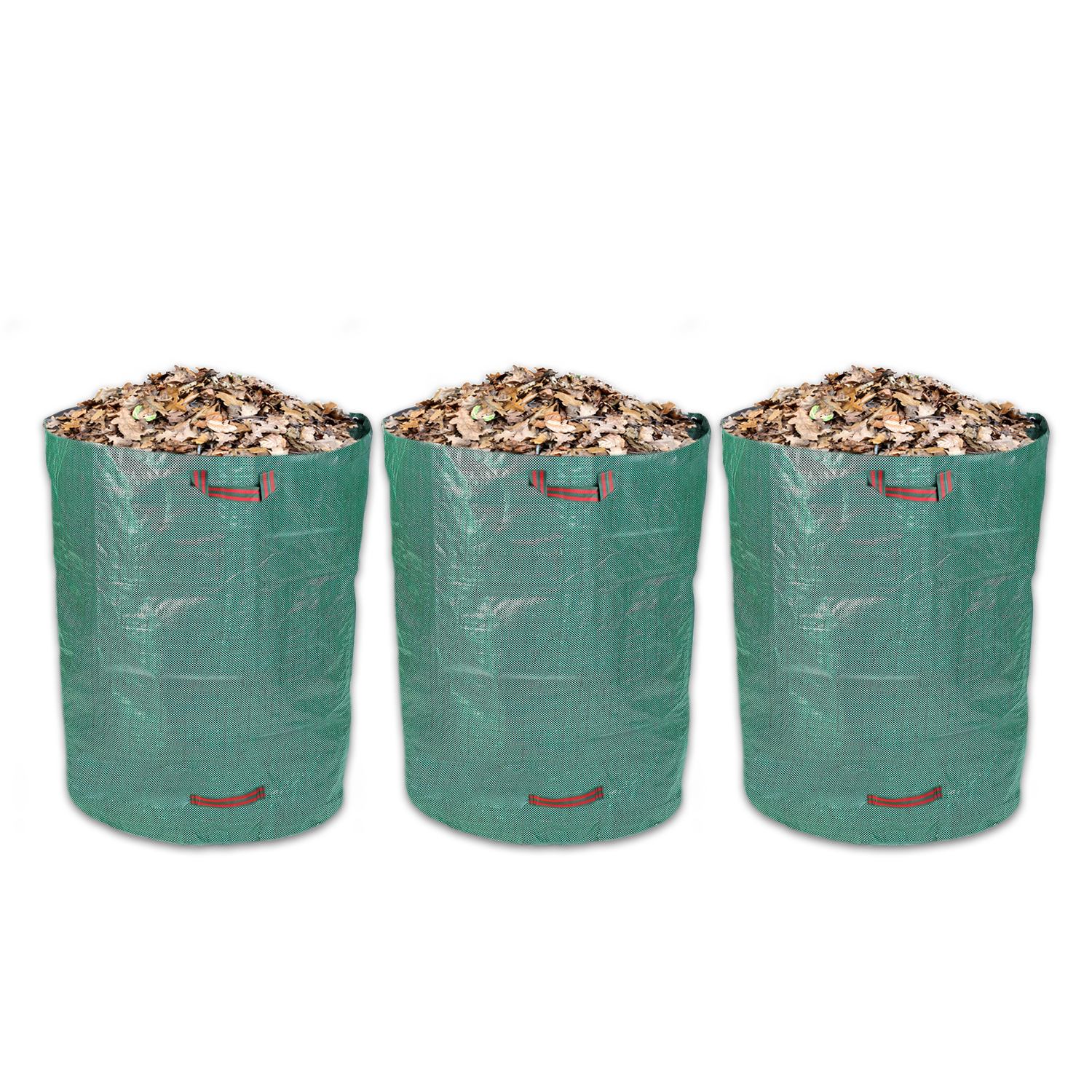 Schramm® 3 Stück Gartensäcke 120L Grün Robusten Polypropylen Gewebe Gartensäcke
