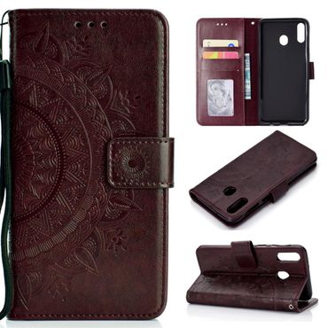 Huawei P40 lite E Handy Hülle Flip Case Cover Handytasche Etui Mandala