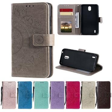 Hülle für Nokia 1.3 Handy Cover Flip Case Schutzhülle Tasche Handytasche Mandala
