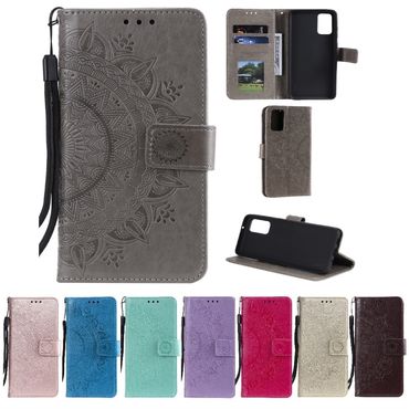 Huawei P40 Handy Hülle Flip Case Cover Handytasche Bumper Mandala