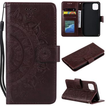 Hülle für Apple iPhone 11 [6,1 Zoll] Handyhülle Schutz Tasche Flip Cover Mandala Braun