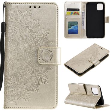 Hülle für Apple iPhone 11 Pro Max [6,5 Zoll) Handyhülle Tasche Wallet Case Mandala Gold