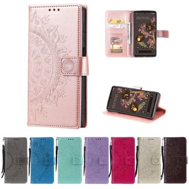 Hülle für Google Pixel 6 Handyhülle Tasche Flip Case Cover Etui Bumper Mandala
