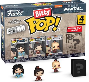 Funko Bitty Pop! Avatar: TLA - Azula 4PK - Azula with Lightning, Ty Lee, Zuko with Fire Daggers und eine Überraschungs-Mini-Figur - 0.9 Inch (2.2 cm) - Avatar: The Last Airbender Sammlerstück