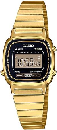 Casio Damen-Armbanduhr Digital Uhr Quarz Gold LA670WGA-1DF