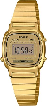 Casio Damen Armbanduhr Digital Uhr Gold LA670WGA9D
