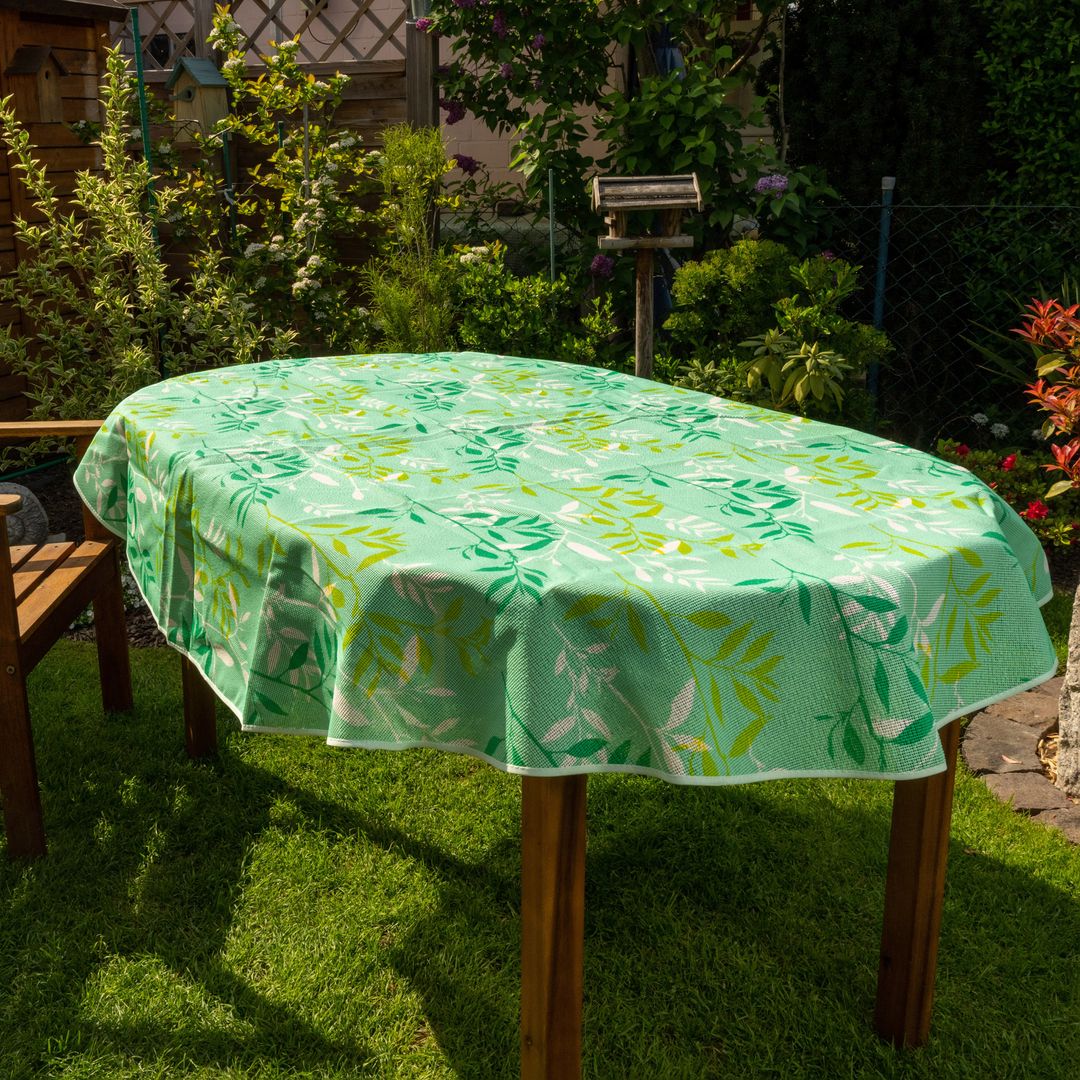 laro Gartentischdecke Wetterfest Rutschfest Oval laro