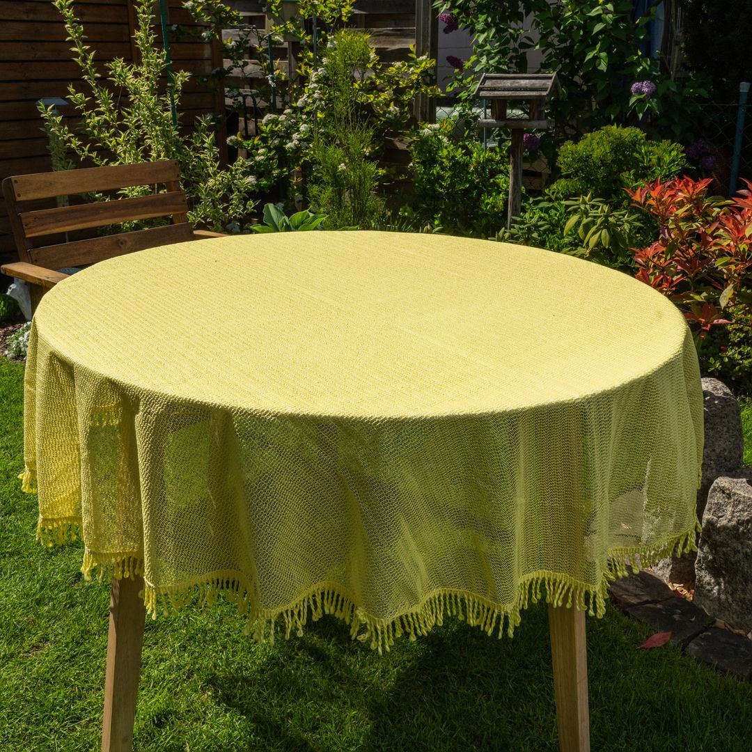 laro Gartentischdecke Wetterfest Rutschfest Rund laro