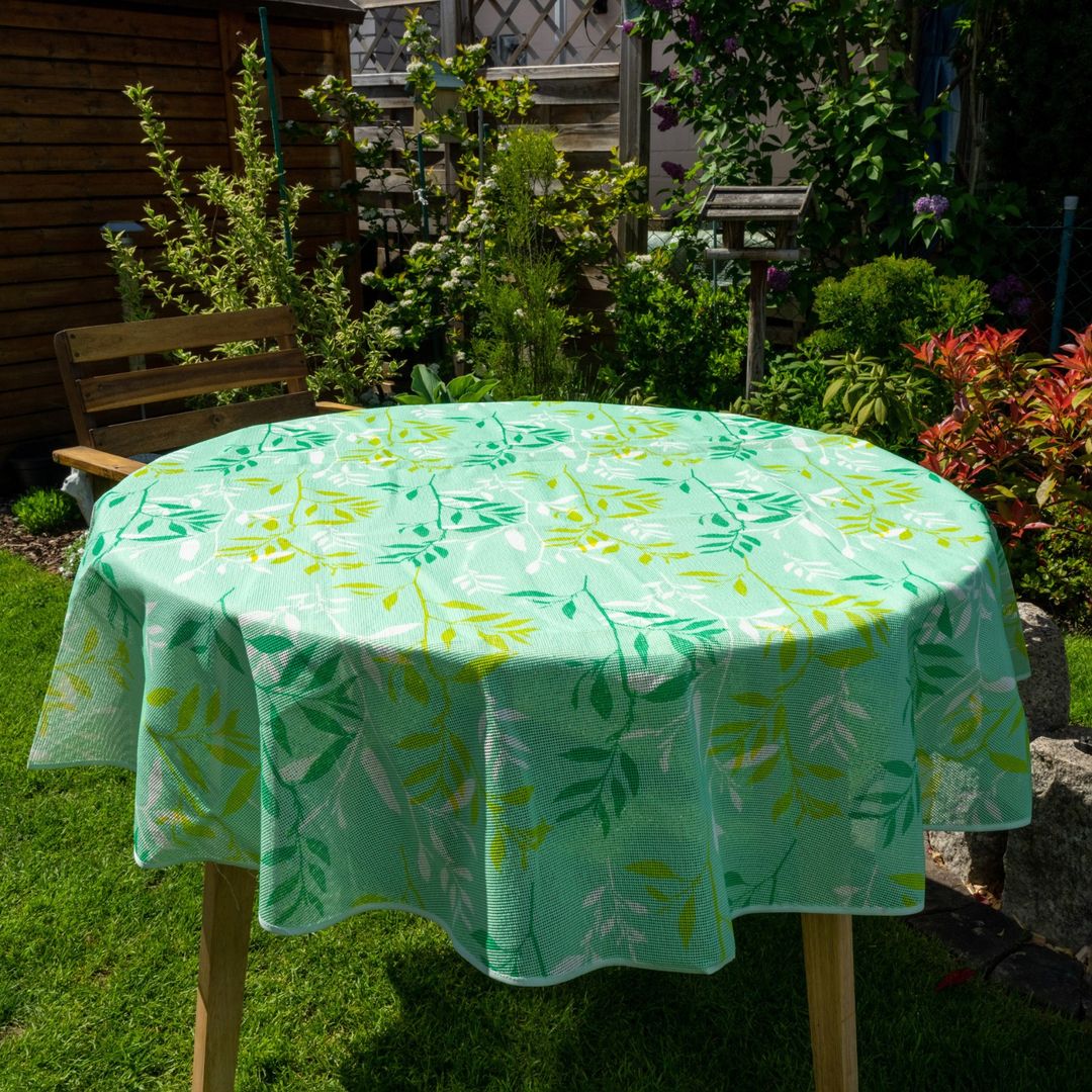 laro Gartentischdecke Wetterfest Rutschfest Rund laro