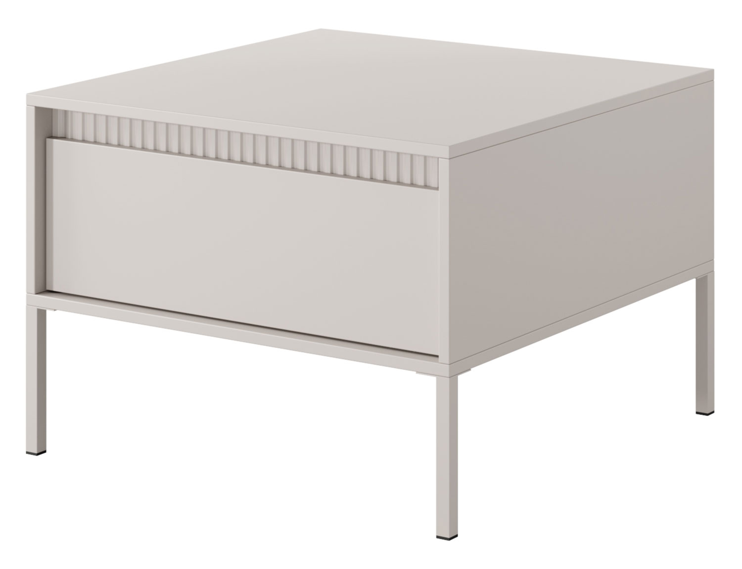 Couchtisch Senso Wohnzimmertisch 68x68x49cm Grifflos mit Schubladen Farbe wählbar