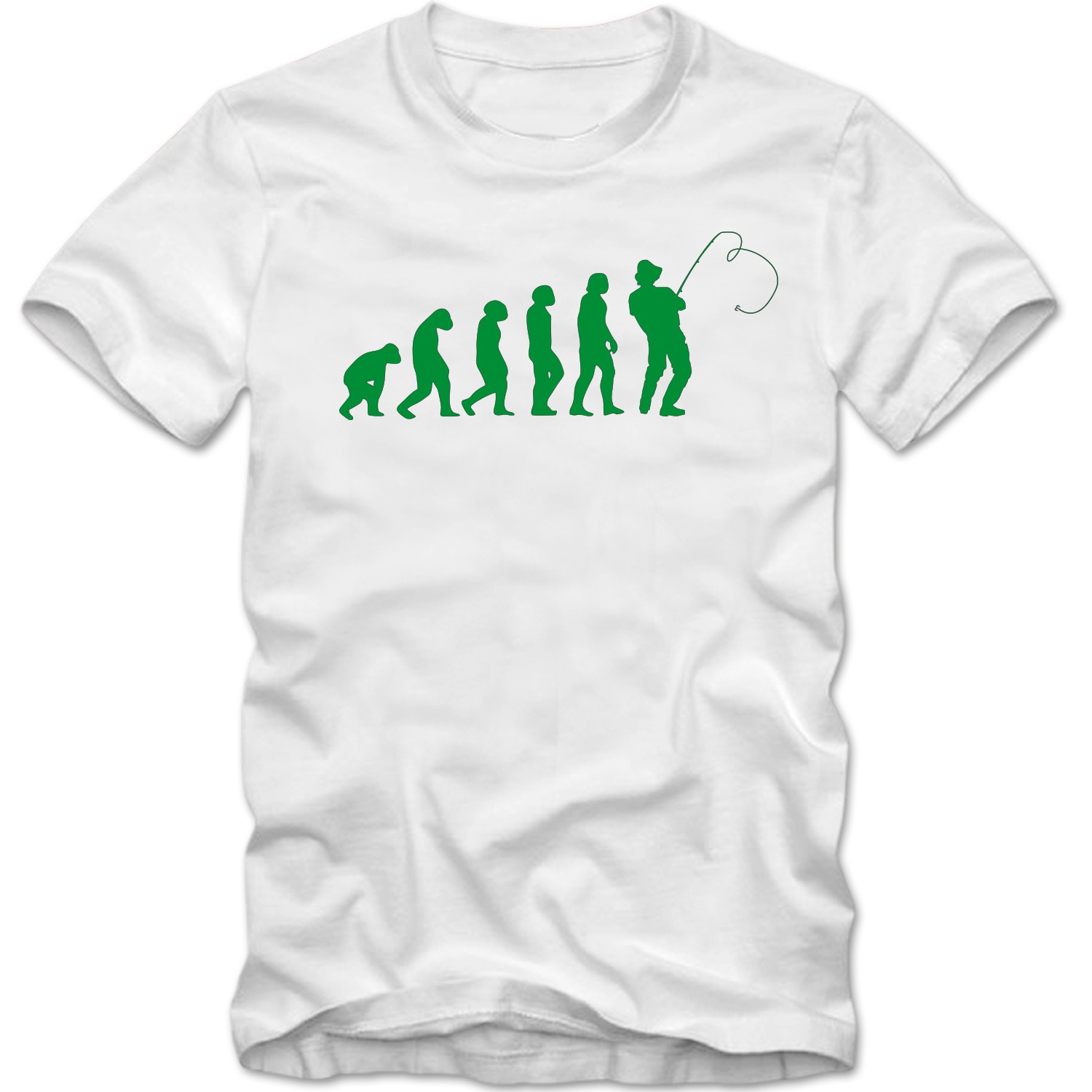 Evolution Angeln T-Shirt S-5XL Fischen Angeln Spass Fun Sport