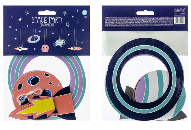 5 Hängende Planeten Girlanden Weltraum kleiner Astronaut