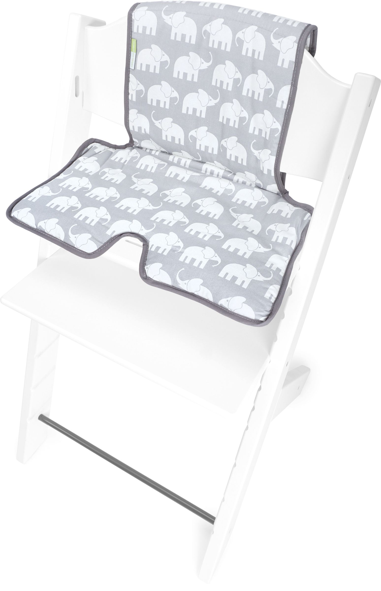 Hochstuhleinlage mit Gurtschlitz Sitzkissen mit flexibler R/ückenlehne /& L/ängeneinstellung Design:polka anthra 100 /% Baumwolle waschbar Priebes Sitzverkleinerer Simon f/ür Treppenhochstuhl