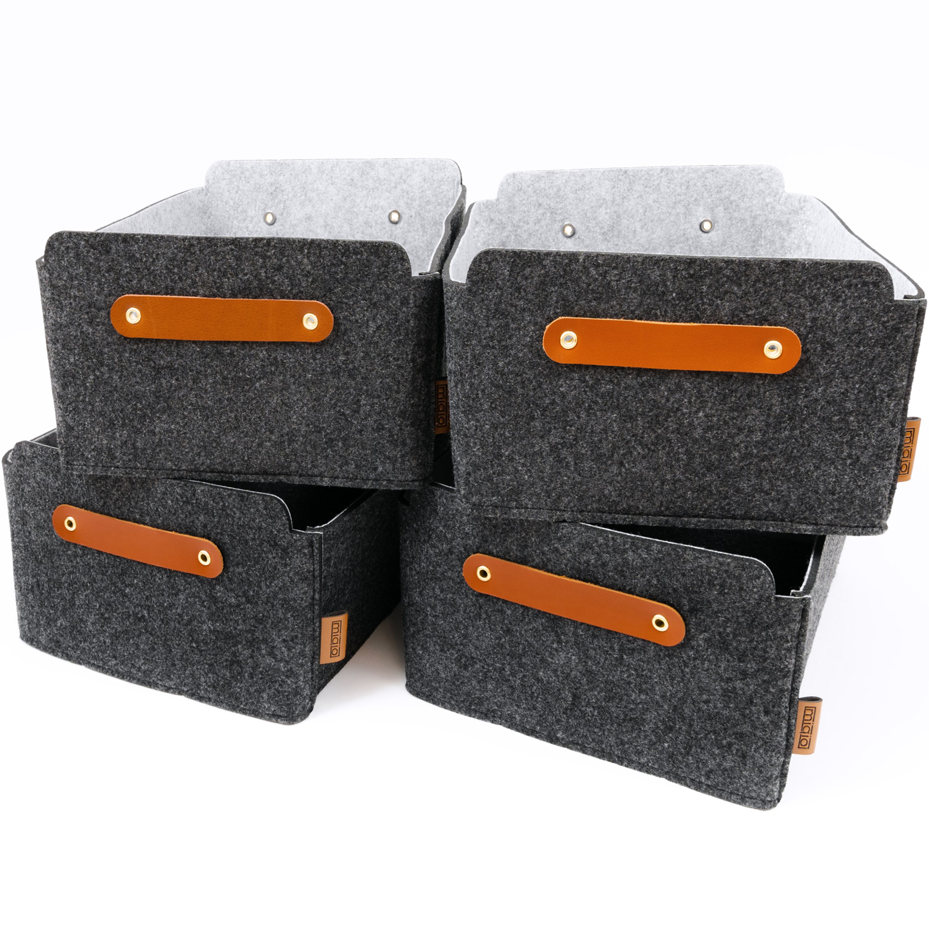 MIQIO® Design Filzbox Regalbox Faltkiste Box Kiste Staubox Faltbox aus Filz
