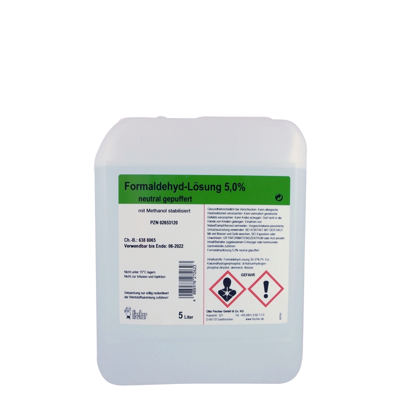 Formaldehyd-Lösung 5 % gepuffert 5 L | Ceres Webshop