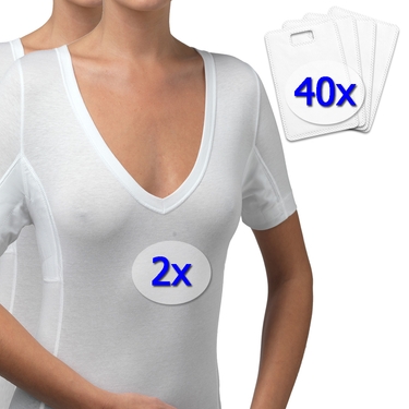 Startpaket - laulas STANDARD - Damen - 2 Unterhemden plus 40 Saugeinlagen zum Starterpreis 