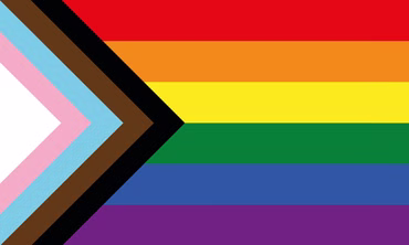 Progress Pride Flagge – 90×150 cm Stofffahne mit Ösen für CSD & Festival