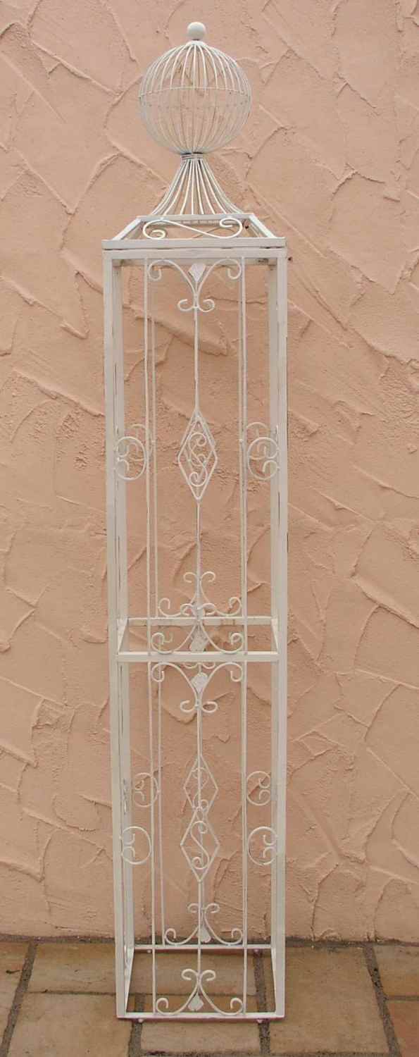 Rankstab Rankhilfe Pfosten Obelisk KENT XXL 225 Feuer Verzinkt Weiß 9010  Rankstab Rankhilfe Pfosten Obelisk KENT XXL 225 Feuer Verzinkt Weiß 9010